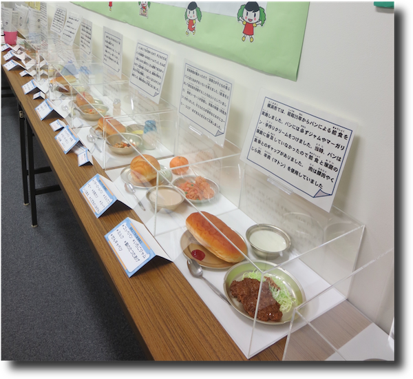 年代別給食のレプリカ